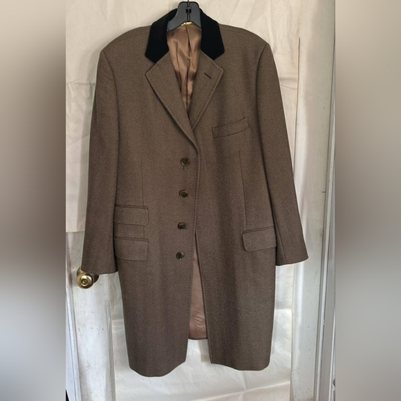 Dolce & Gabbana Brown Car Length Over Coat with Wool Blend - Picture 1 of 6
